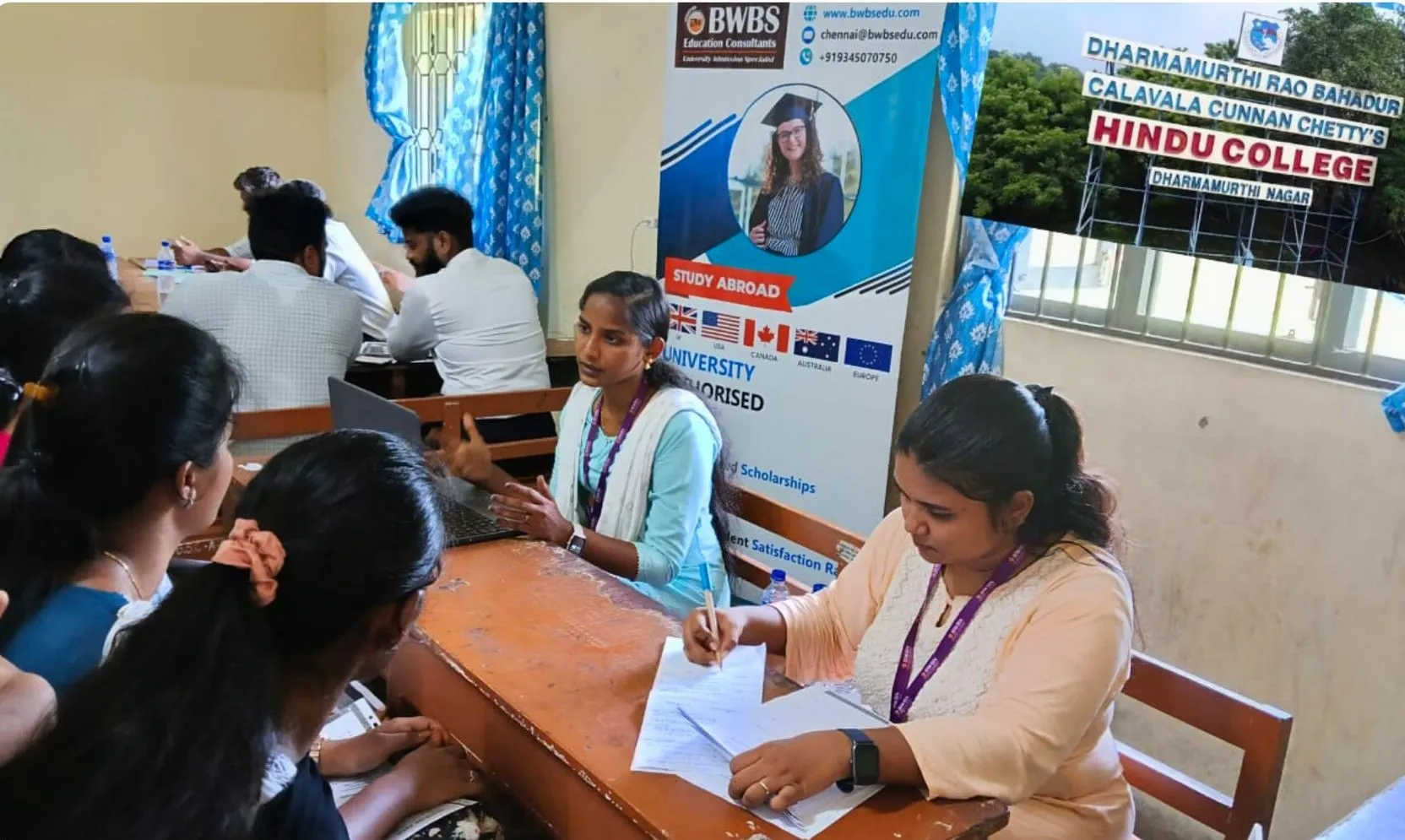 BWBS Education Consultants hosts BWBS Study Abroad Seminar at DRBCCC Hindu College in Chennai, India