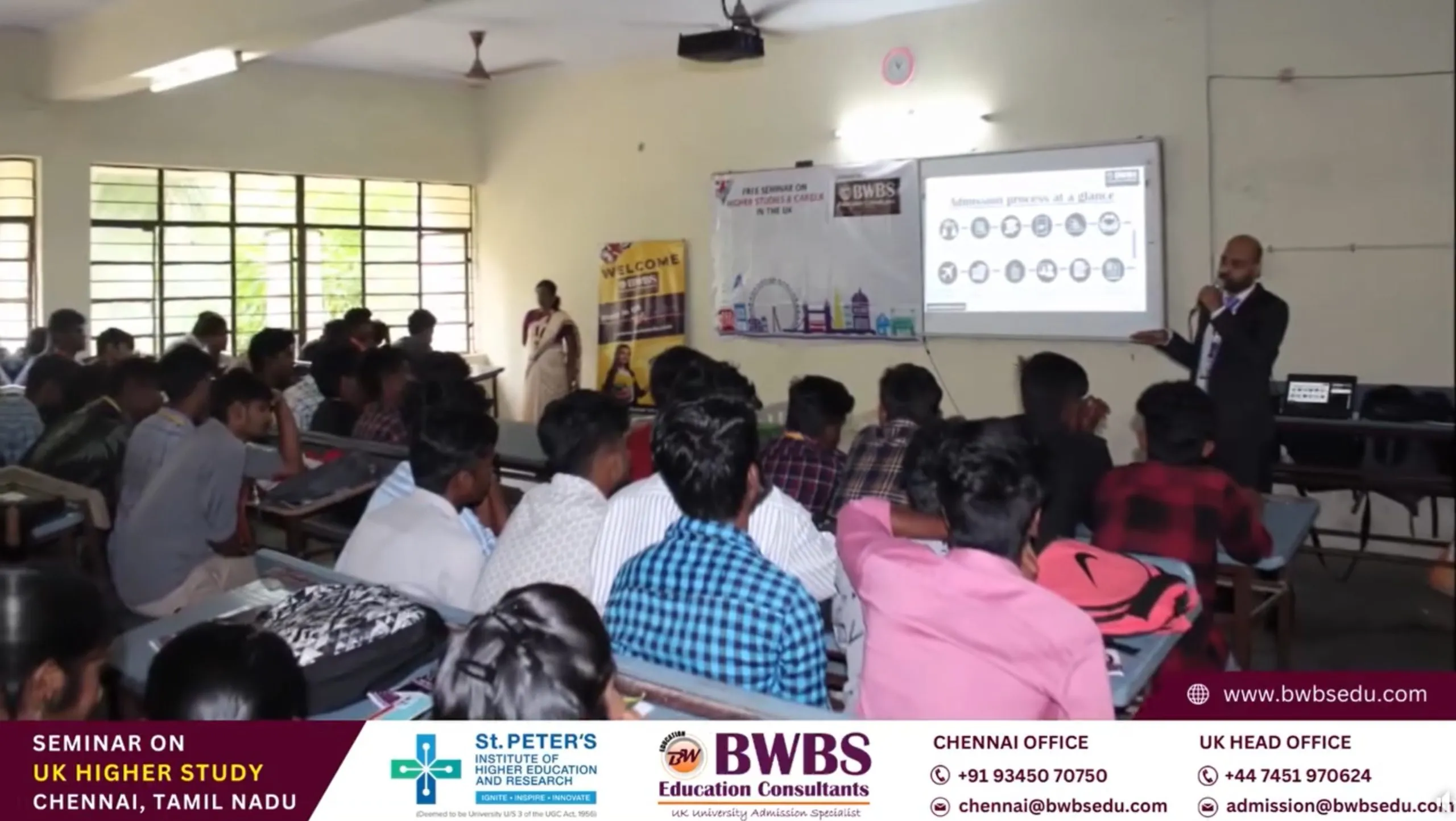 UK Higher education Seminar at St. Peter's Institute of Higher Education and Research in in Tamil Nadu, India